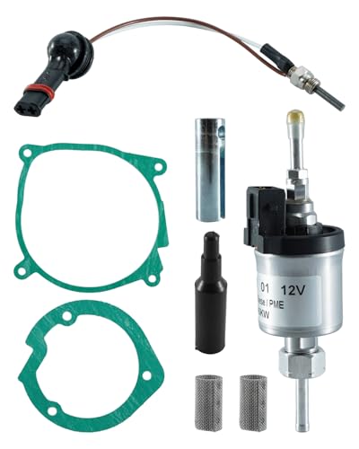 12V 2KW Glow Plug Repair Kit, 12V Diesel Fuel Metering Pump Heater Fit for Eberspacher Espar Airtronic D2 D4 Replace 22451901, Glow Plug Heater Repair Parking Heater Maintenance, Black