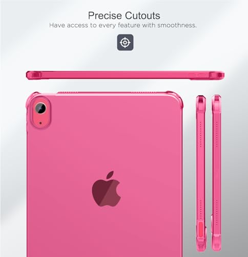 MoKo Clear Case for iPad (A16) 11th Generation 2025 11-inch/10th Generation 2022 10.9", Lightweight Soft TPU, Anti-Scratch Ultra Slim Protective Tablet Cover, Impact Resistant, Flowers Pink by MoKo - Image 8