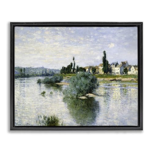 Seine at Lavacourt Impressionist, 16 x 20 Inch Canvas in Floater Frame