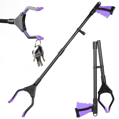 Faltbare Greifer 81,5cm Drehbar Greifzange Greifer Müllzange Langer Greifarm...