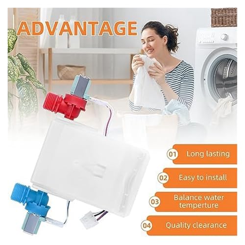 Vanne d'arrivée d'eau W11210459 compatible Whirlpool Maytag Kenmore et Amana