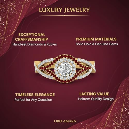 Image of Choose Your Gemstone Round Twisted Pave Double Halo Diamond CZ Ring Yellow Gold Plated Round Shape Double Halo Engagement Ring for Women, and Ladies US Size 4 to 12