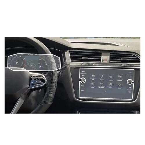 Verre trempé haut de gamme pour VW Tiguan 2021-2022 : Protection d'écran d'infodivertissement 8"