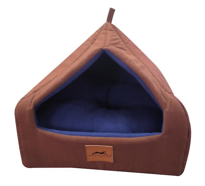 Image of PETS EMPIRE Fluffy Hut Bed for Cats, Kittens, Puppies and Dogs (Large Size: 40 * 40 * 45 inches) Soft, Comfortable, Lightweight, and Pet-Friendly Tent /Kennel /House (Brown)