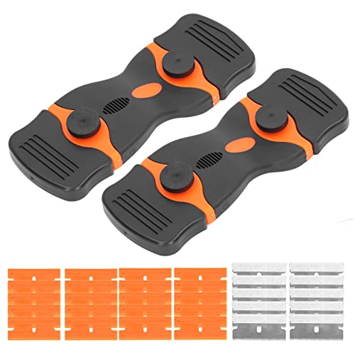 Paint-Scraper-Double-Scraper-Tool-Plastic-Metal-Blades-Replacement-Scrappers-Tool-Plastic-Blade-Scraper-for-Decals-Stickers-Labels-Caulk-Adhesive-Paint-Removal