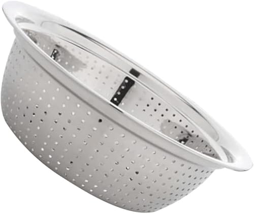 Miniatura 10 de Housoutil Colador de alimentos de acero inoxidable para lavado de arroz, colador de malla, colador de bayas, cesta de lavado de verduras, cuenco de