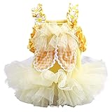 Puppy Floral Dress Cute Cake Dress Princess Bowknot Dress Cat Dresses for Summer Outfits for Yorkie