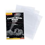 BCW Thick Golden Age Comic Bags - 100 ct | Crystal Clear, Acid-Free Protection, Polypropylene Sleeves | Comic Bags for Secure Storage of Standard Golden Comics Collection