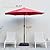 Sweetcrispy 9FT Patio Umbrella with Push Button Tilt and Crank, Outdoor Umbrella, Pool Umbrella with 8 Sturdy Ribs for Market, Terrace, Beach, Outdoor Restaurant (Red)