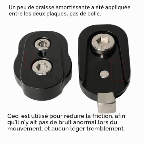 HangTon Support de plaque de verrouillage à dégagement rapide pour moniteur d'appareil photo ARRI RED sans fil avec vis 3/8" 1/4 (jaune) – vue 4