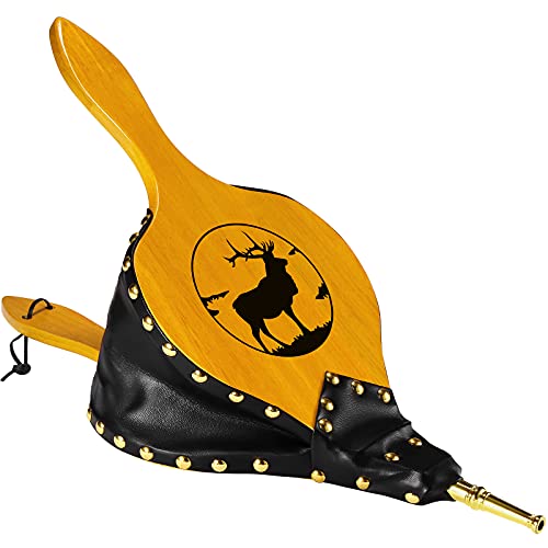 THYGIFTREE Fireplace Bellows Indoor 19x8 Custom Large Wood Fire Blower