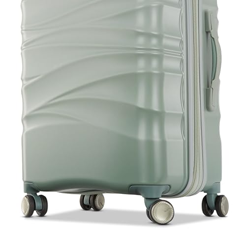 American Tourister Cascade Hardside Luggage with Spinner Wheels, 2PC SET 20/24, Sage Green3
