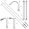 Xiny Tool Pressure Washer Extension Wand, 10 Pack Power Washer Lance with 6 Atomization Nozzle Tips,1 Gutter Cleaner Attachment Curved Rod, 1/4" Quick Connect, 4000 PSI
