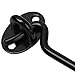 BE-TOOL Cabin Hooks, 2pcs Gate Hook and Eye Swivel Latch For Holding Open Shed Doors, Garden Gates, Cabinet Doors and Windows(6