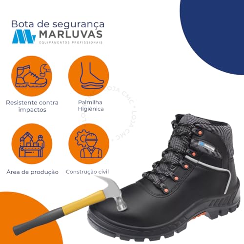 Botina Ocupacional Marluvas 75bpr29 Climp Mscbp Biqueira Pvc (75BPR29CLIMP, BR, Adulto, Numérico, 40
