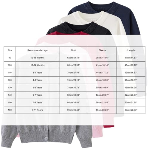 Girls Cardigan Classic Knit School Uniform Sweater Crewneck Button Front Outerwear Kids Toddler Hooded Sweatshirt2