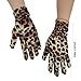 Luoyiyuan Stylish Leopards Print Gloves Soft Polyester for Men and Women Windproof Fashion Handwear