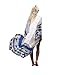Jeasona Women's Beach Cover Up / Kimono Bathing Suit, White and Blue, Fits US Size M-L