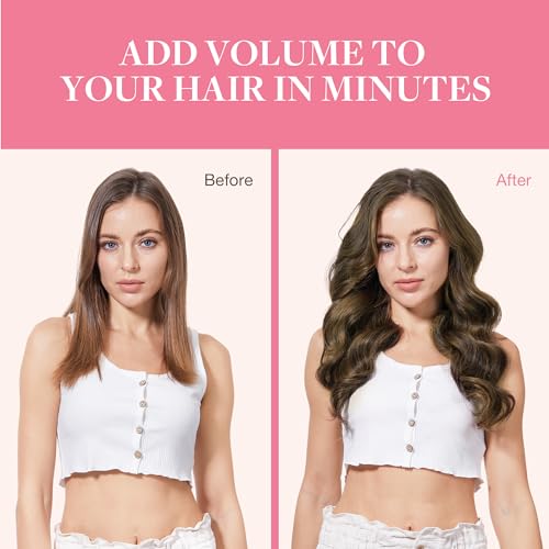 Image of GOO GOO Clip in Hair Extensions Real Human Hair, Remy Human Hair Extensions Clip ins for Women, Natural Human Hair, 16inch 110g 7Pcs, 2C /4E /6C Brown Sugar Swirl Highlights