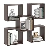 Meuble multifonction - L'étagère murale peut être montée à l'envers pour une utilisation optimale de la pièce et créer une atmosphère chaleureuse et unique. Affichez votre collection de livres, vinyles ou plantes et donnez du style à votre intérieur.