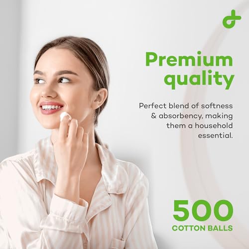 Dealmed Cotton Balls for Face, Makeup & Nail Polish Remover, Medical Uses, & DIY Crafts | Non-Sterile Bulk Pack | Resealable Zip-Locked Bag | 100% Pure Cotton - Soft, Absorbent, Gentle (500 per Bag) - Image 6