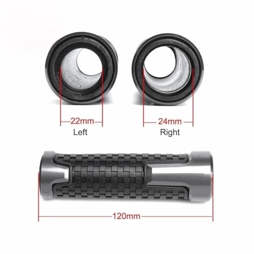 Puños de manillar antideslizantes para Aprilia SR Max 300 tapón plata 4