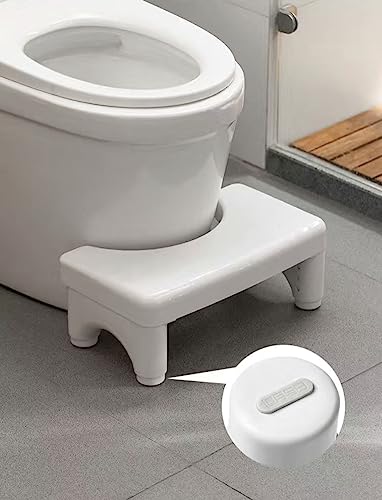 Taboret toaletowy o regulowanej wysokości 15-21 cm dla łagodzenia zaparć i wsparcia hemoroidów wyrównuje okrężnicę dla szybszej ulgi w łazience, wygodny i łatwy w użyciu pomoc
