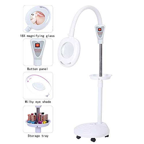 Preisvergleich Produktbild XGFJQZ Led Kaltlicht Lupen Lampe Tätowierungslampe Schönheitssalon 18X Lupe Vertikaler Standfuß LED Lampe Schönheitslampe Lupenlampe Licht Einstellbarer Standfuß Schönheitssalon Tattoo Nagelhaut W