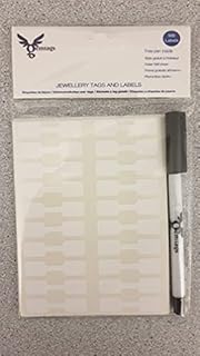 500 X Jewellery Labels Price Tags / Price Stickers / Dumbell Shaped WHITE Labels