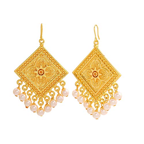 Estele Womens Gold Tone Aura boho Dangle Earrings (B08JJJ5WBS) Amazon Price History, Amazon Price Tracker
