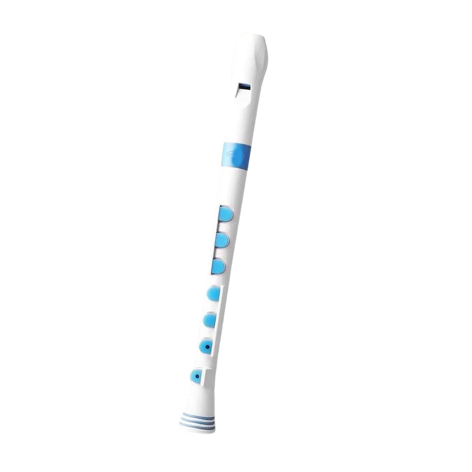 Plastikowy Flet Prosty ABS W Tonacji C Dla Początkujących Instrumentów Dętych Drewnianych Flety Proste Dla Początkujących(White+Blue)