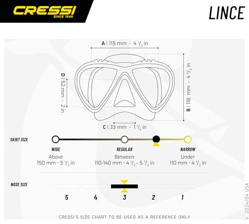 Máscara Cressi Dual Lens para Buceo y Snorkel Adultos con Ajuste para Rostros Estrechos - Lince, Made in Italy miniatura 5