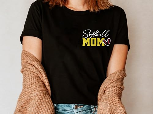Personalized Softball Mom Shirt with Kids Name and Jersey Number, Softballs Shirts for Women, Softball Mama Gifts4