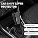 RGOAANC Leather Car Gear Shift Cover, Gear Shift Knob Cover for Shift Lever Protection, Anti-Slip Gear Shifter Stick Protector, Universal Auto Decoration Accessory Fit for Cars (Black&Gray)