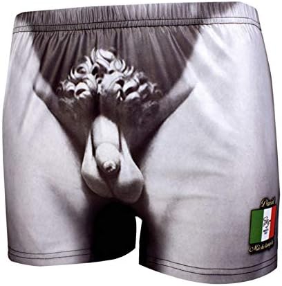 Close Up Michelangelo boxer shorts in sculptor's look Stone Grey