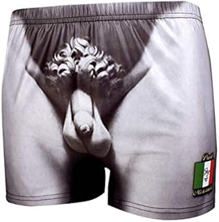 Close Up Michelangelo boxer shorts in sculptor's look Stone Grey