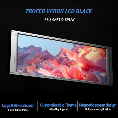 Image of Trofeo Vision LCD Black Edition Case Sub-Display Features a 6.86-inch Full-Color LCD Display (1280x480 Resolution) with a Magnetic Panel Screen, Supporting DIY Dynamic /Static Images
