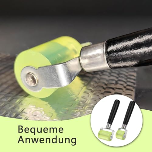 Andrückrolle Andrückwalze, 2 Stück Gummi Andrückwalze, 30 mm und 50 mm Professionell Silikon Andrückwalze, Handdruck Roller, für Kantenumleimer, Verschweißen von PVC Planen