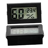 MAGICLULU 2 Stück Mini Hygrometer Thermometer für Innenräume Präziser Temperatur und Feuchtigkeitsmesser Kompakt und Tragbar für Zuhause und Büro Klare LED Anzeige Leicht Ablesbar