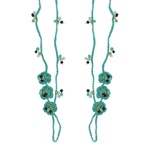 Runa Sea Handmade Bohemian Style Crochet Barefoot Sandals (Sold As Pair)