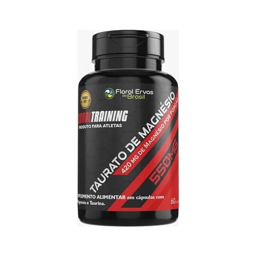 Magnésio Taurato 500mg 60 Cápsulas Floral Ervas do Brasil