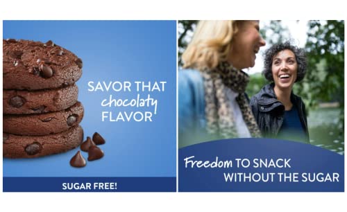 Sugar Free Cookies Baked With Real Cocoa| Fudge Brownie Chocolate Chip| Fudge Striped Shortbread| Chocolate Chip| Voortman oatmeal cookies | Keto Friendly Snack Bundled with BETRULIGHT Fridge Magnet- 8 oz each – Pack of 2 (Fudge Brownie Chocolate Chip) - Thumbnail 5