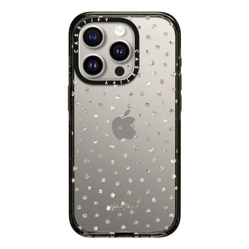 CASETiFY CpNg iPhone 15 Pro P[X [MILKi (4x MIL-STD-810G) / 2.5m̗NA] - Girly Gold Dots by Nature Magick - Shimmery Gol