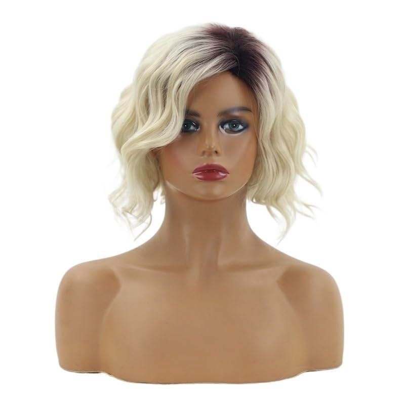 Parrucca Per Donna Parrucca da donna con capelli ricci medio-lunghi tinti(E)