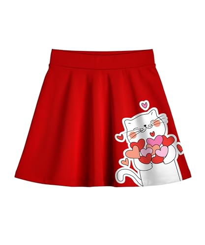 Image of KYDA KIDS Girls 100% Pure Cotton Skater Skirt with Attached Inner Shorts | Ideal for Summer Sports, Play & Casual Wear | Comfortable Fit for Girls Aged 2-16 Years