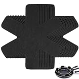 wadafen 10pcs Protector Sartenes Separadores, Separador Sartenes de Fieltro Antideslizante Salvamanteles para Ollas Calientes 38cm Negro