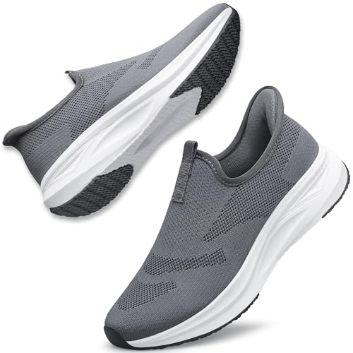 ZCQGQD Women's Shoes Hands Free Slip on Lightweight Gym Walking Sneakers Knee Pain Relief Dark Grey...