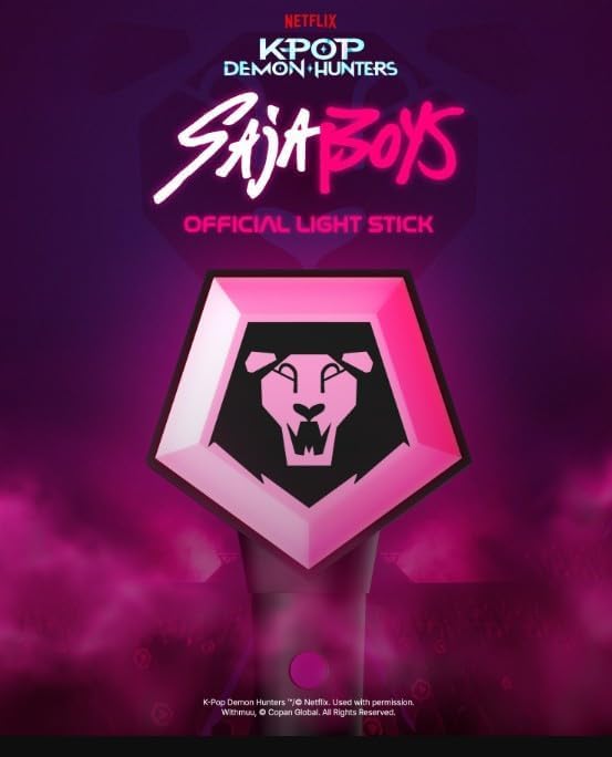 SAJA BOYS Oficjalny kij świetlny, K-Pop Demon Hunters Fan Light z paskiem i kołyską, towary MD
