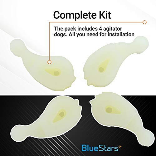 Ultra Durable 80040 Washer Agitator Dog Replacement Kit by Blue Stars - Exact Fit for Whirlpool & Kenmore Washer - Replaces 285612, 285770, 3366877, 387091 - PACK OF 4