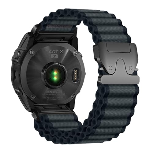 [�����ȓX] QuickFit 20 mm 22 mm 26 mm�҂݃i�C�����x���g�́A�ɓK����Garmin Fenix 8 47 mm 51 mm 7 X 6 X 5 5 X Plus/Enduro 3�x���g�u���X���b�g����(Gray Black,22m